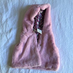 First Impressions Pink Faux Fur Vest Baby Girl